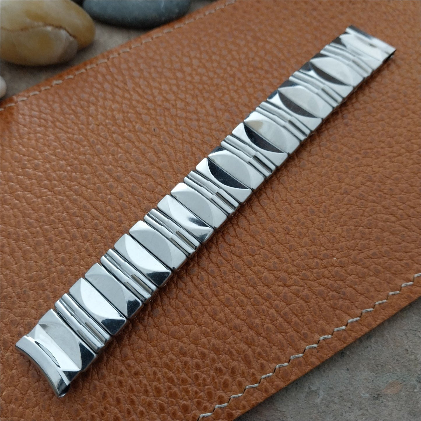 5/8" 1950s Vintage Watch Band Unused Glen Short Stainless Steel Expansion