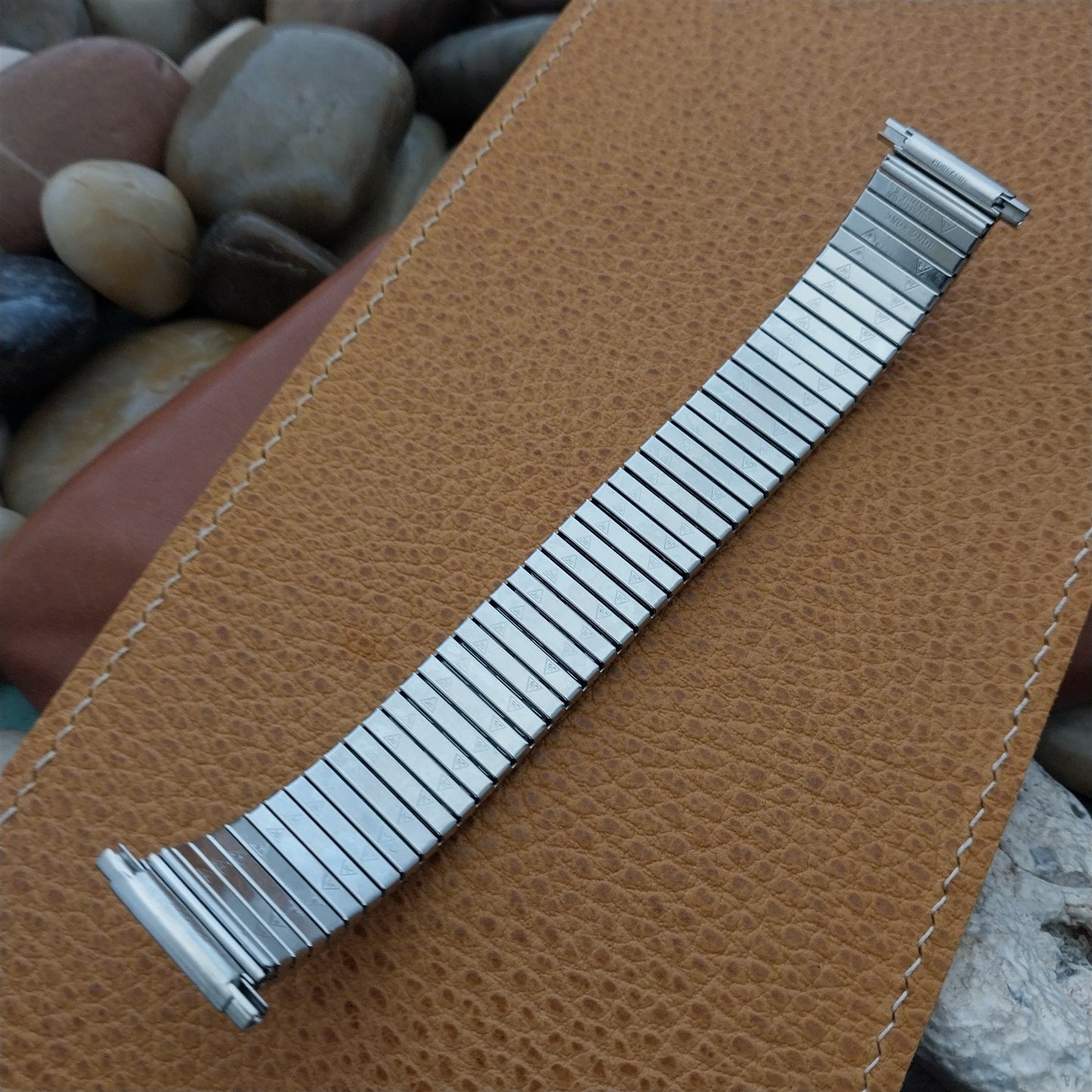 Vintage JB Champion 18mm 19mm 1970s Classic Stainless Steel Expansion Watch Band