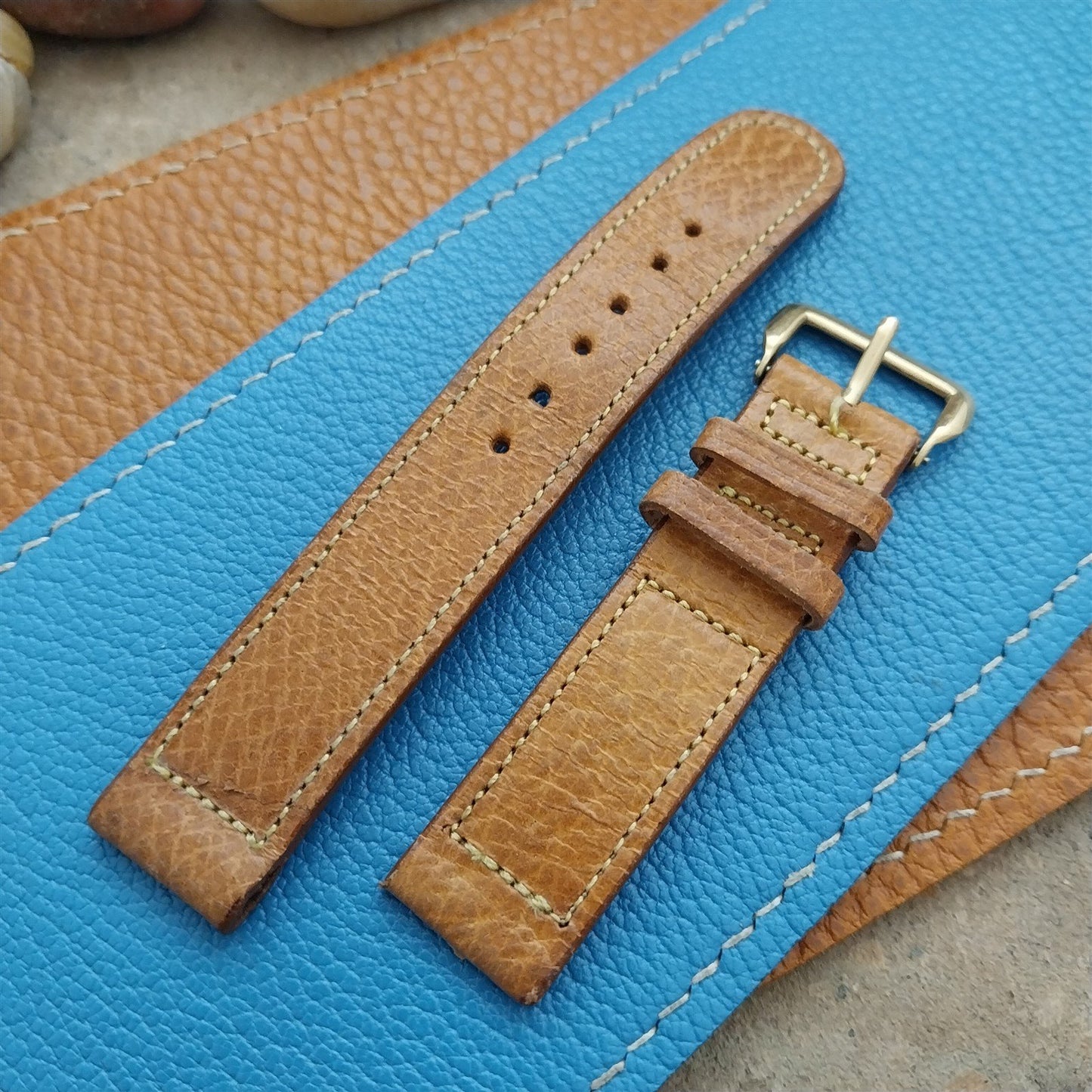 Vintage 5/8" Double-Keeper Pigskin Kreisler Short 50s Classic Unused Watch Strap