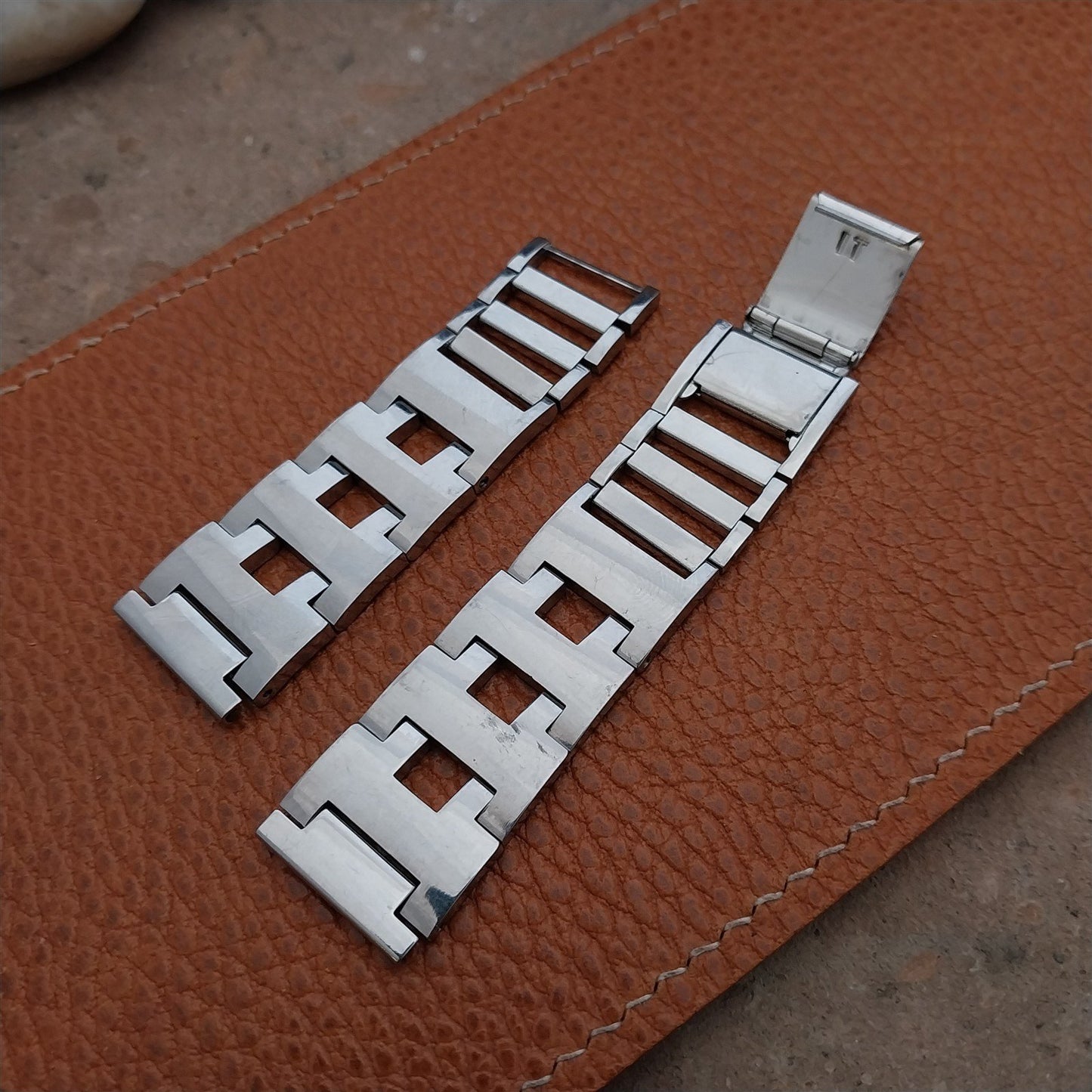 19mm Stainless Steel Texas Instruments LCD nos Vintage Watch Band