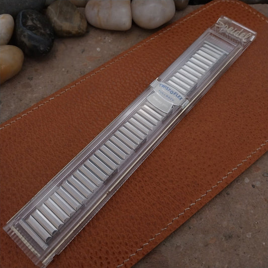 19mm 18mm 17mm 1967 Speidel Twistoflex Fullback Stainless NOS Vintage Watch Band