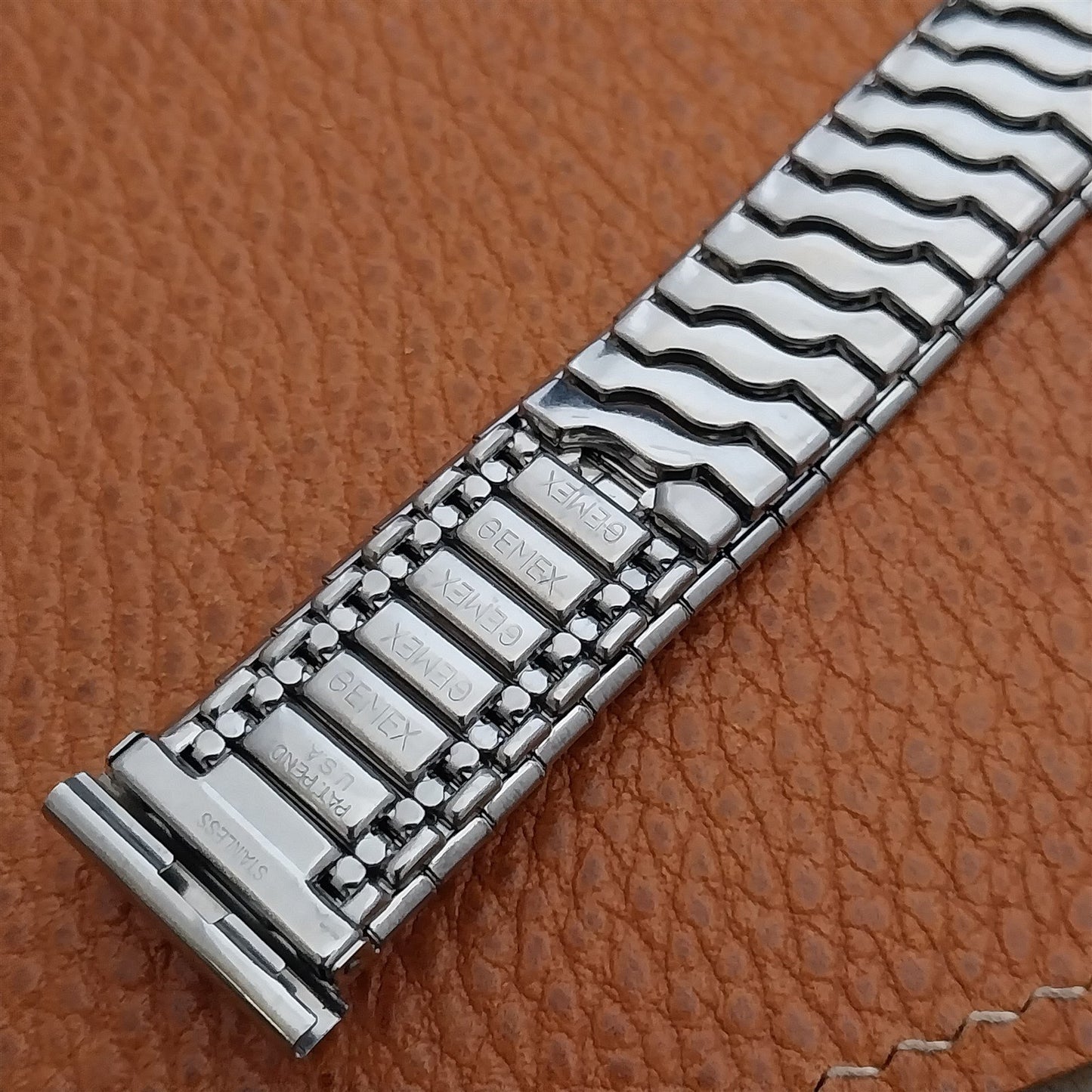 Vintage 19mm 18mm 17.2mm Gemex 1950s Stainless Steel Unused Classic Watch Band
