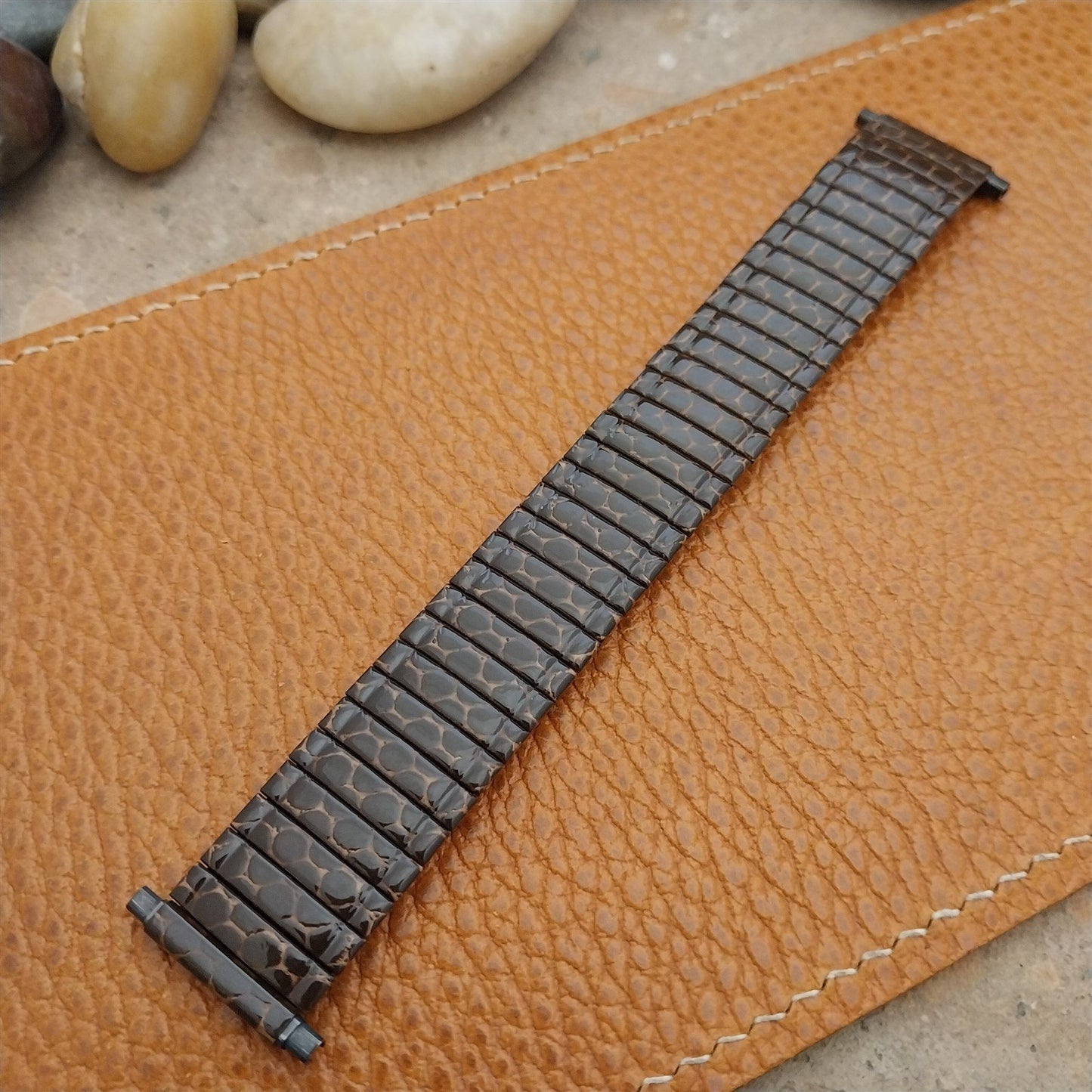 16mm 18mm 20mm Speidel Snakeskin Enameled Classic Stretch Vintage Watch Band