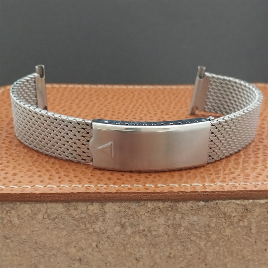 22mm Stainless Steel Thick Mesh Long JB Champion Unused 1960s Vintage Watch Band