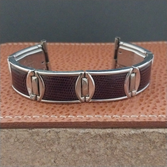 19mm 18mm 16mm 1950s Speidel Stainless & Lizard MCM Unused Vintage Watch Band