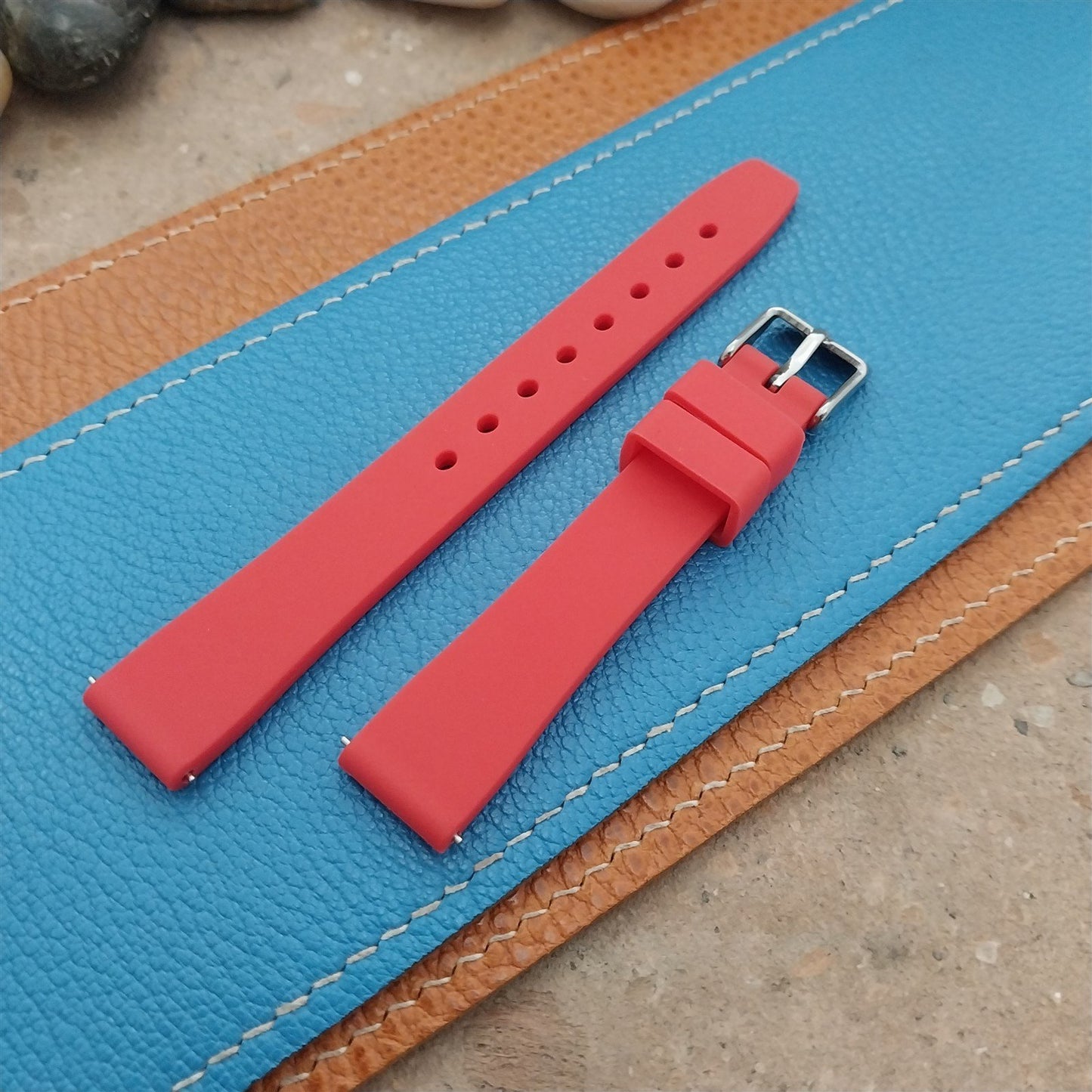 14mm Red Speidel Scrub Unused Silicone Watch Band