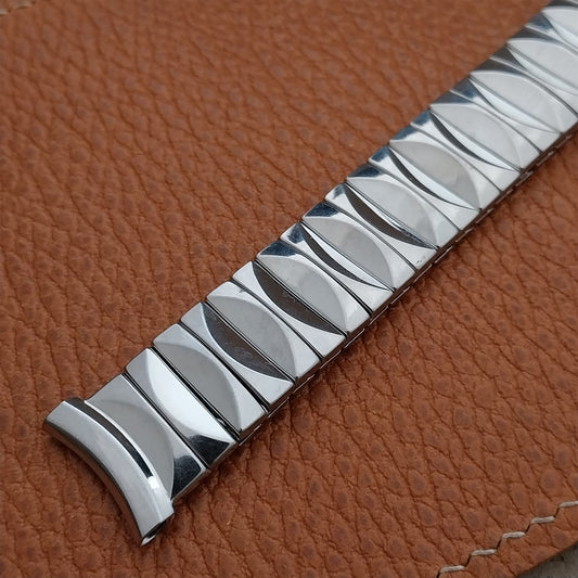 Vintage 18mm 17mm 16mm Stainless Steel Finesse Unused 1950s Watch Band