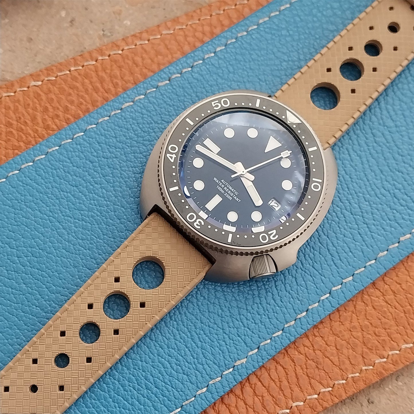 NSA 20mm Skindiver Tropical GT Rally Diver Desert Tan Watch Strap