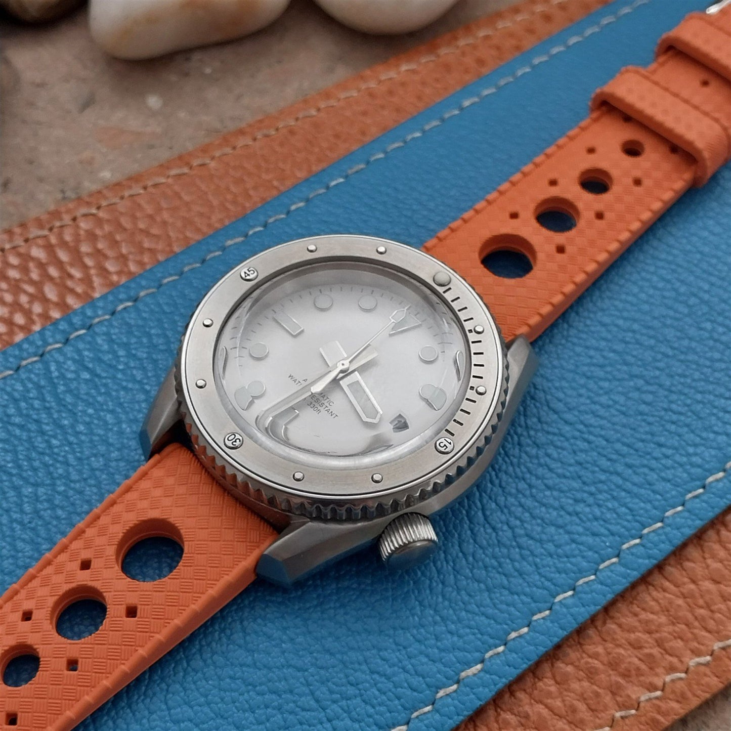 NSA 20mm Skindiver Tropical GT Rally Diver Orange Watch Strap