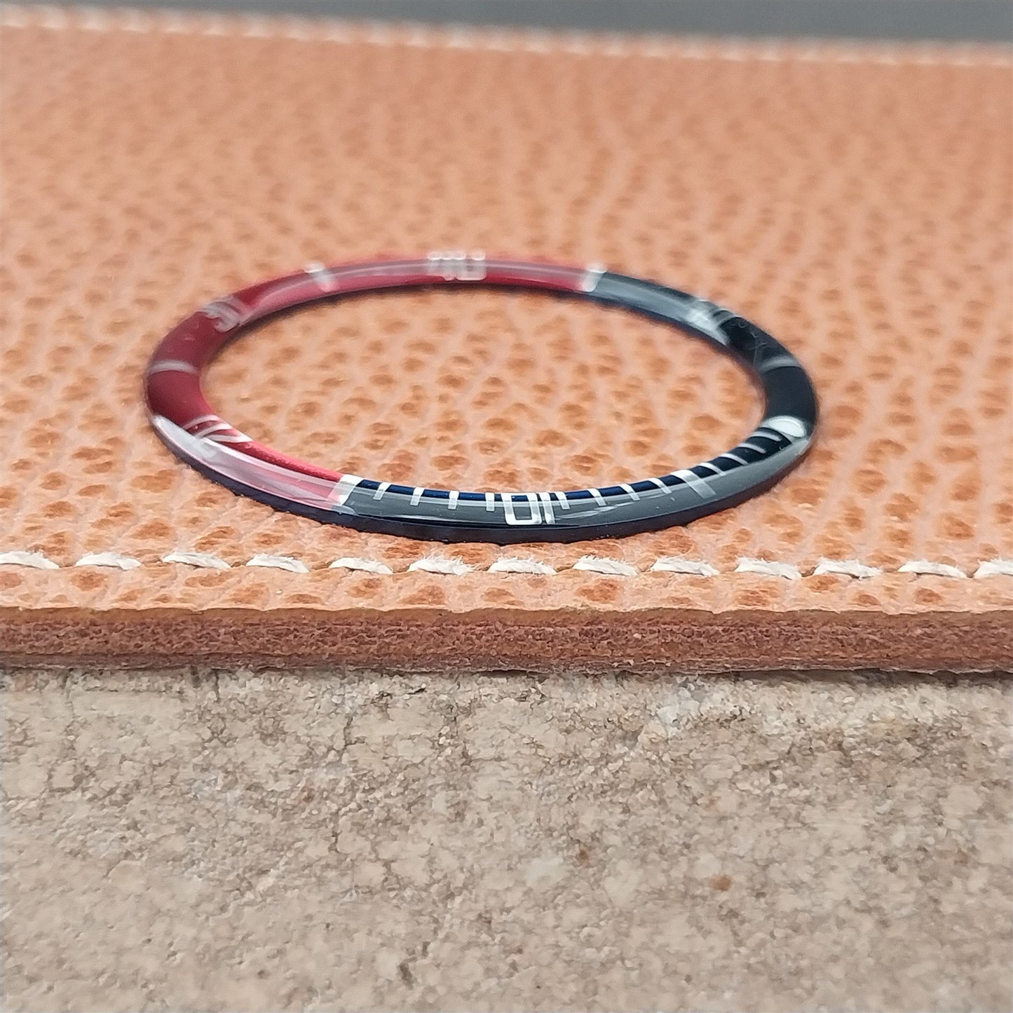 38mm Red & Blue Domed Acrylic Watch Bezel Insert Seiko SKX007 SKX009 SKXA35 SRPD