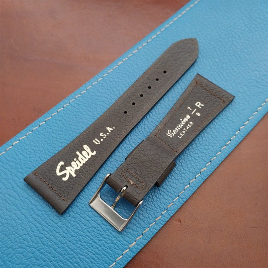 22mm Speidel Saddle Leather Tapered 16/22 Unused 1970s Vintage Watch Band