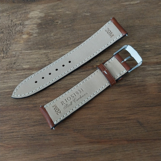 20mm Rios New York Shell Cordovan Leather Tapered 20/18 Watch Band