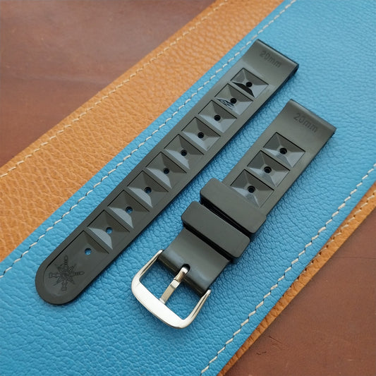 20mm TPU Rubber Black 6105 Willard Chocolate Bar Divers Watch Strap