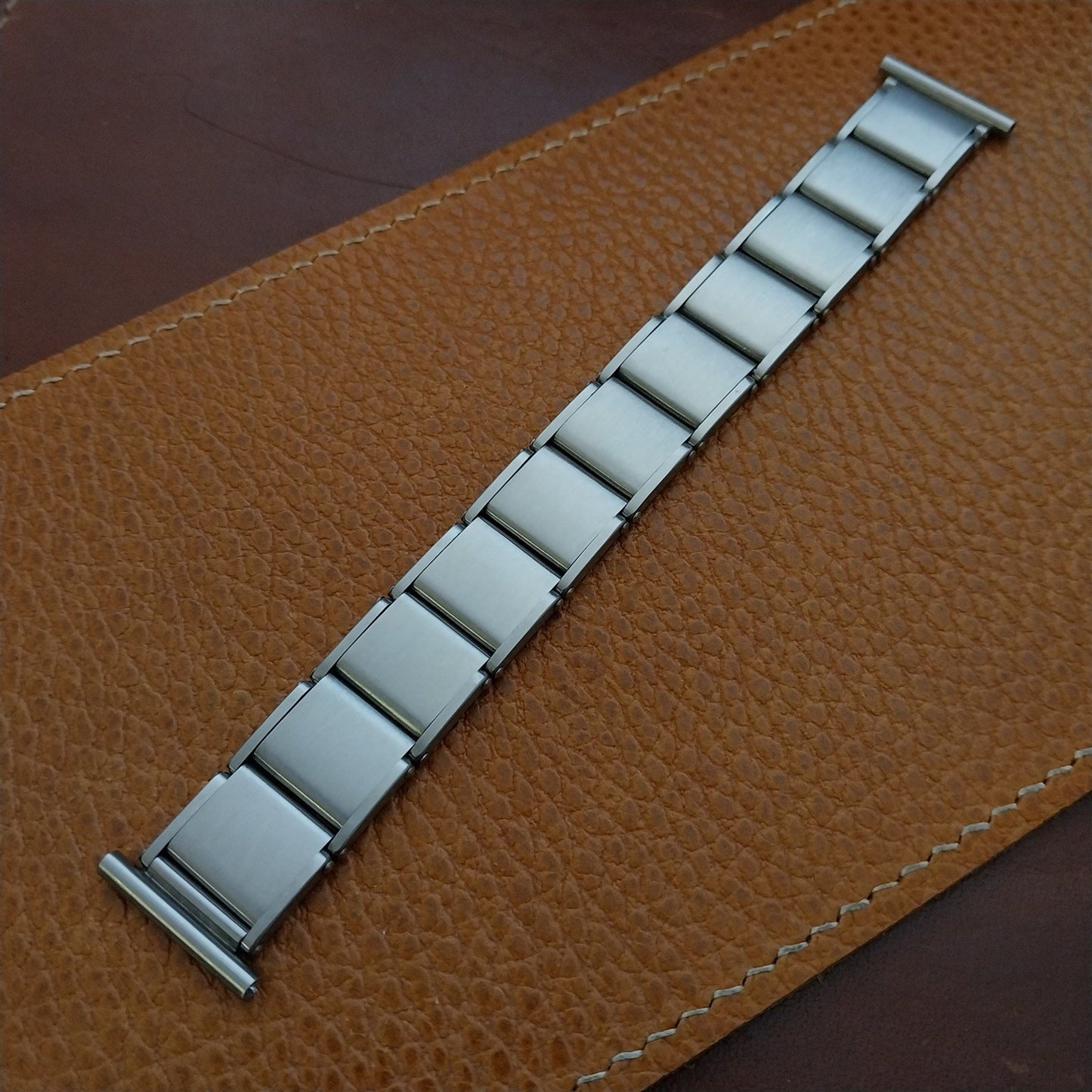 Vintage 20mm 19mm HC Rivet Link Swiss Stainless Steel Classic 1960s Watch Band