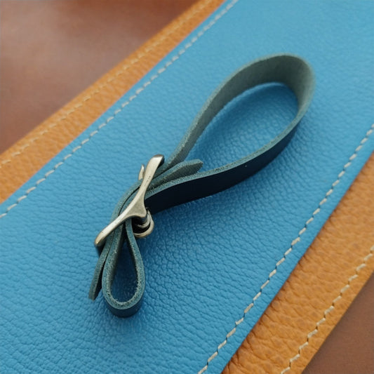 Ilcea Museum Calf Leather Pocket Watch Fob Strap & Antique Nickel Finish Buckle