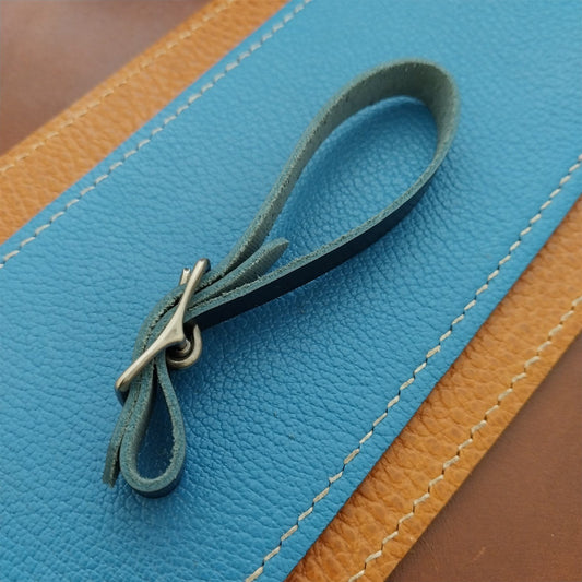 Ilcea Museum Calf Leather Pocket Watch Fob Strap & Antique Nickel Finish Buckle