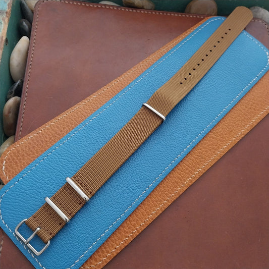 20mm Tan Ribbed Nylon Classic G10 MoD Watch Strap