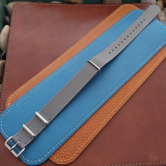 18mm Ribbed Gray Nylon Classic NATO G10 MoD Watch Strap