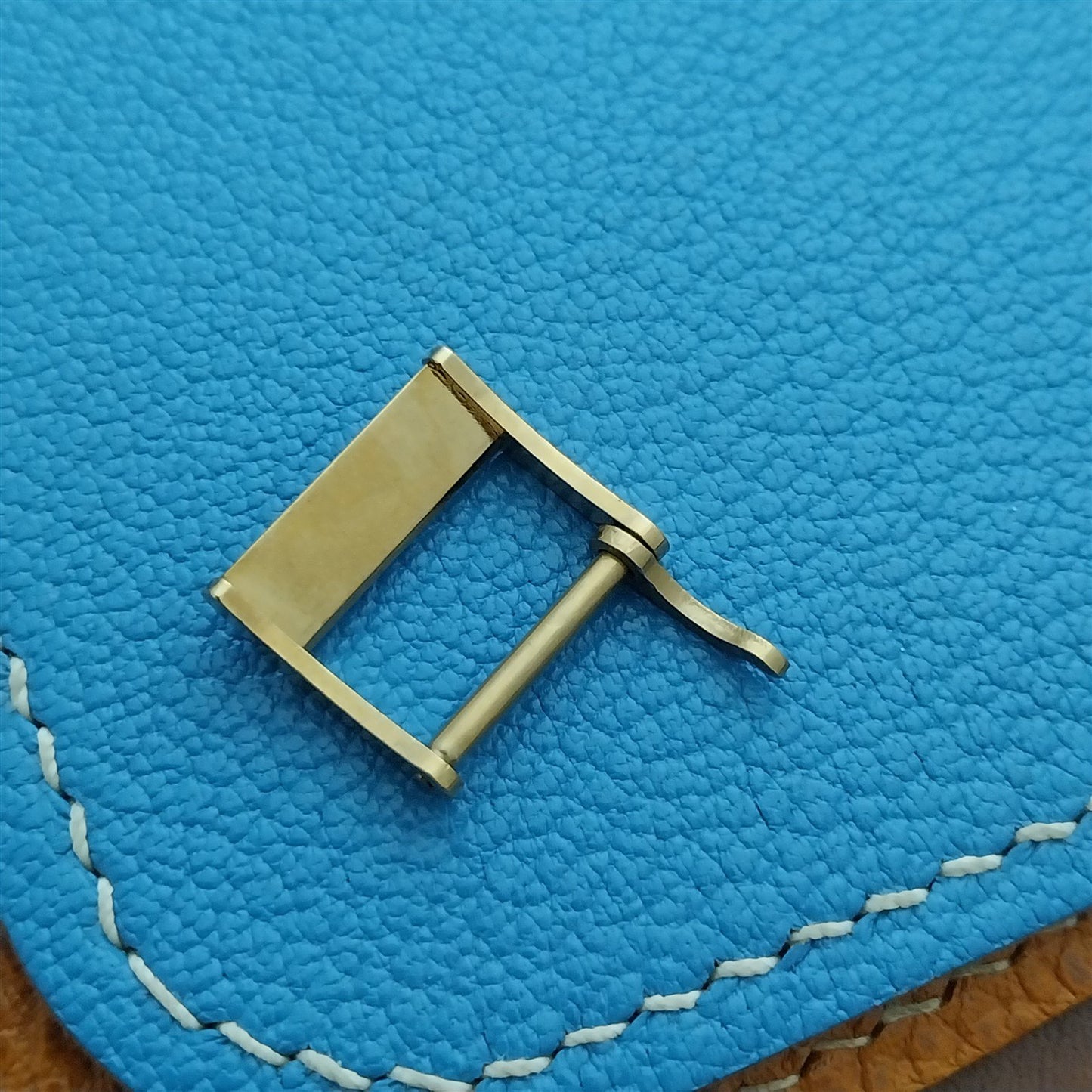 14mm Vintage Bulova Logo Yellow Gold-Tone Unused Watch Strap Buckle