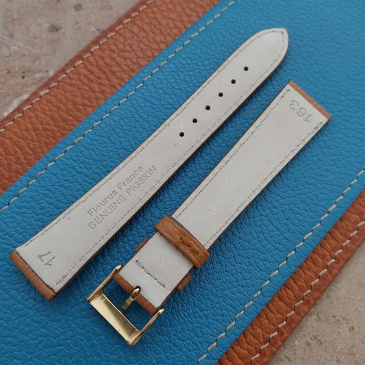 17mm Fleurus France Pigskin Slim Tapered 17/14 Watch Strap