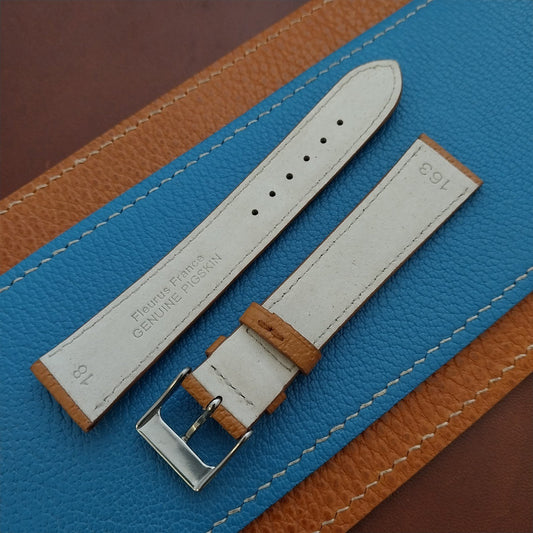 18mm Fleurus France Pigskin Slim Tapered 18/16 Watch Strap