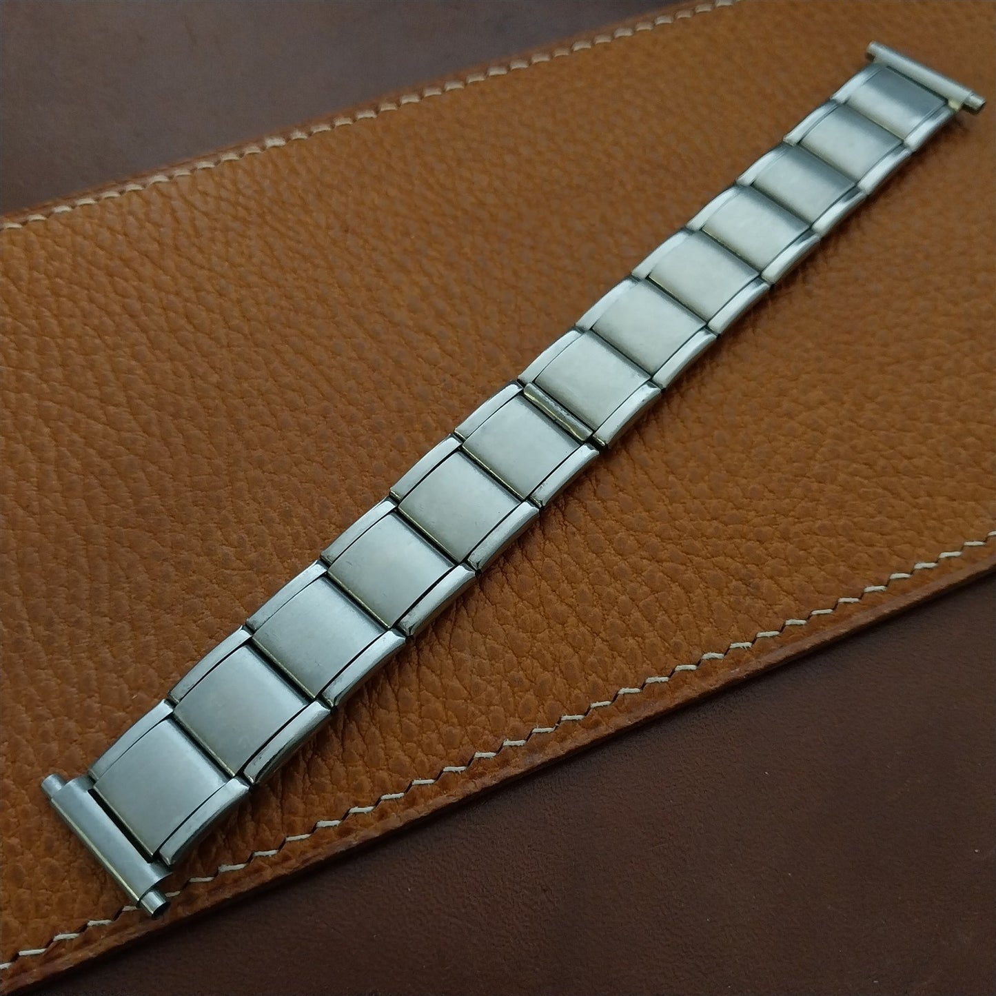 Vintage 16mm 18mm 20mm HC Swiss Stainless Steel Classic 1960s 1970s Watch Band