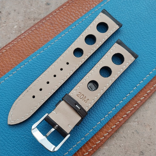 20mm Rios Rally Mocha Brown Kaluga Leather Unused Tapered 20/18 Watch Band