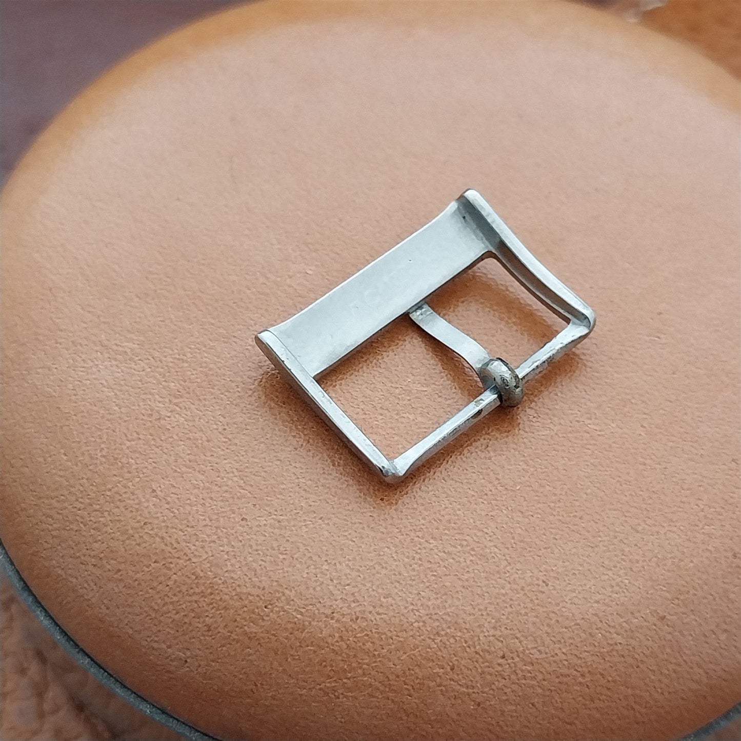 16mm Acier Sewn-In Stainless Steel 1960s NOS Vintage Watch Band Buckle