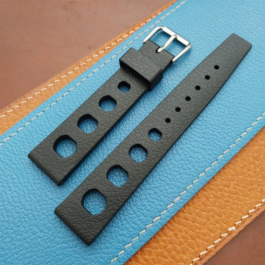 19mm TPU Rubber Black Tropical Sport Diver Rally Watch Strap