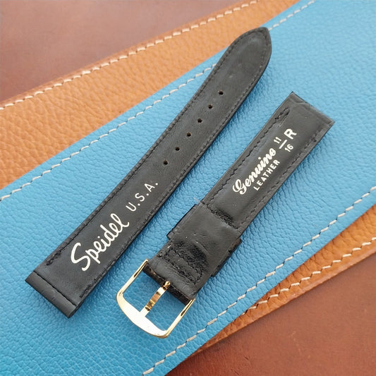 17mm Lizard-Grain Leather Tapered 17/16 Speidel Unused Vintage Watch Strap