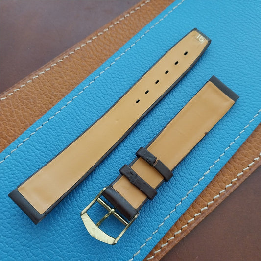 Vintage Alexander 16mm Brown Corfam Classic Tapered 16/15 Classic Watch Strap