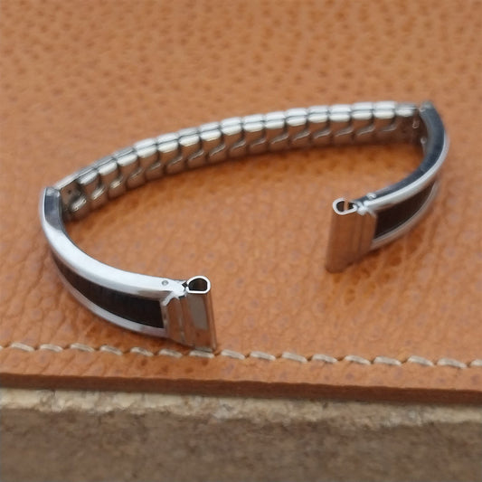 Flex-Let Ladies Stainless & Lizard Unused 1958 Vintage Cocktail Watch Band