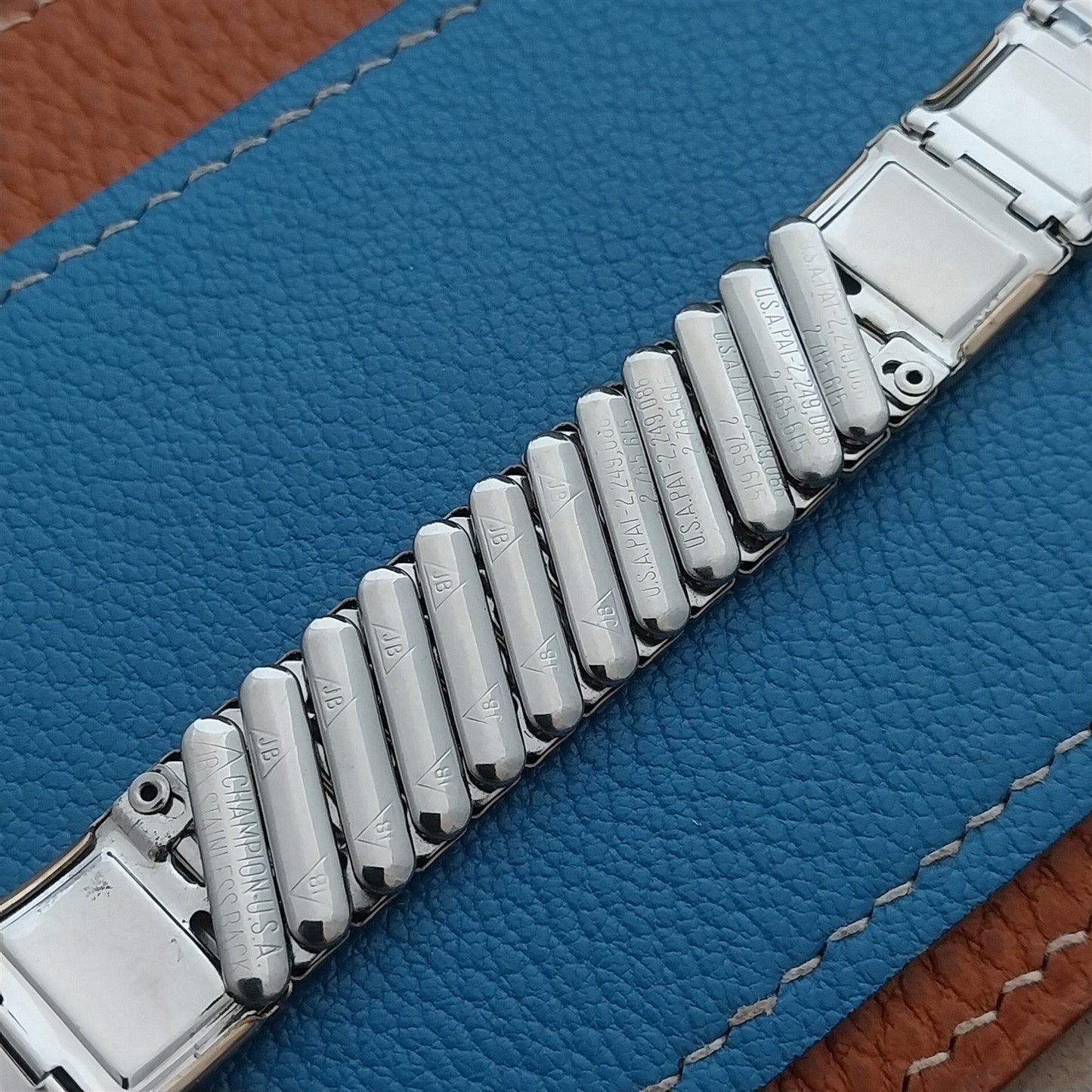 Vintage 5/8" JB Champion Classic Gold-Filled & Lizard Unused 1950s Watch Band