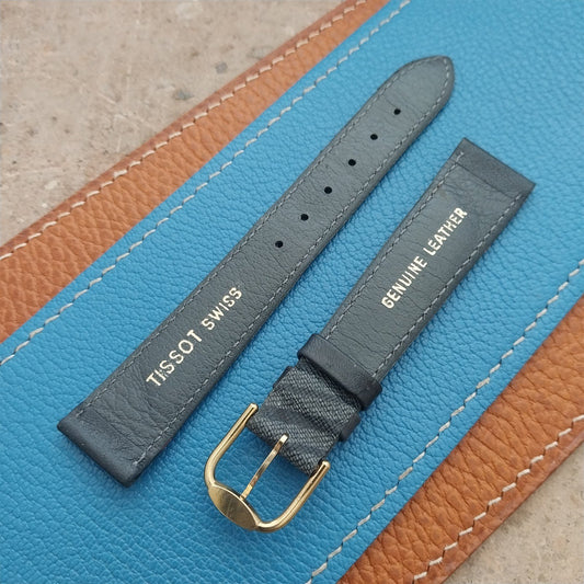 18mm Tissot nos Unused Vintage Leather Watch Strap & Logo Buckle