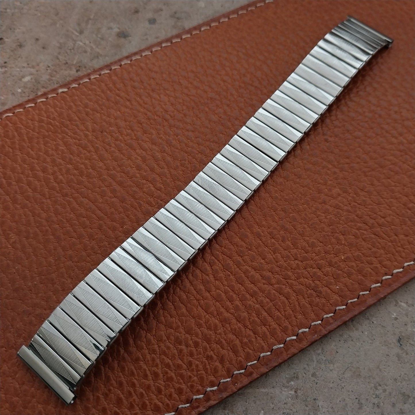 Vintage 18mm 17mm 16mm HC Newflex Swiss Stainless Steel Classic 1960s Watch Band