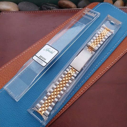 20mm Speidel Hirsch Stainless & Gold Tone Jubilee Unused Watch Band
