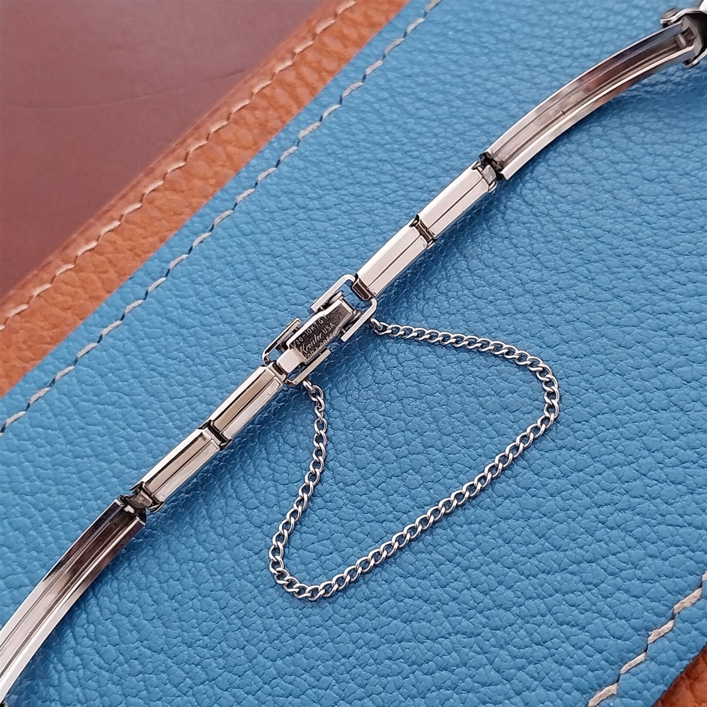 Vintage Ladies White Gold-Fill Kreisler 1/2" Unused Classic Cocktail Watch Band