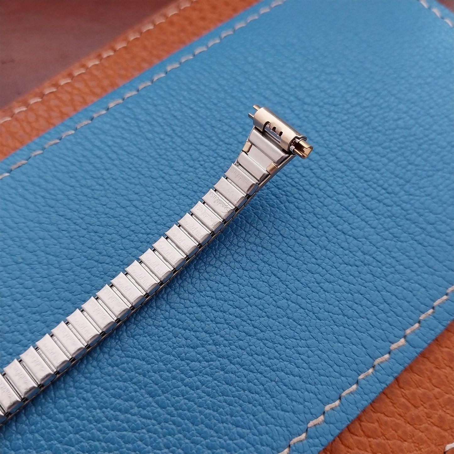 Gold-Plated & Diamond 1/2" Speidel Twistoflex Unused Vintage Cocktail Watch Band