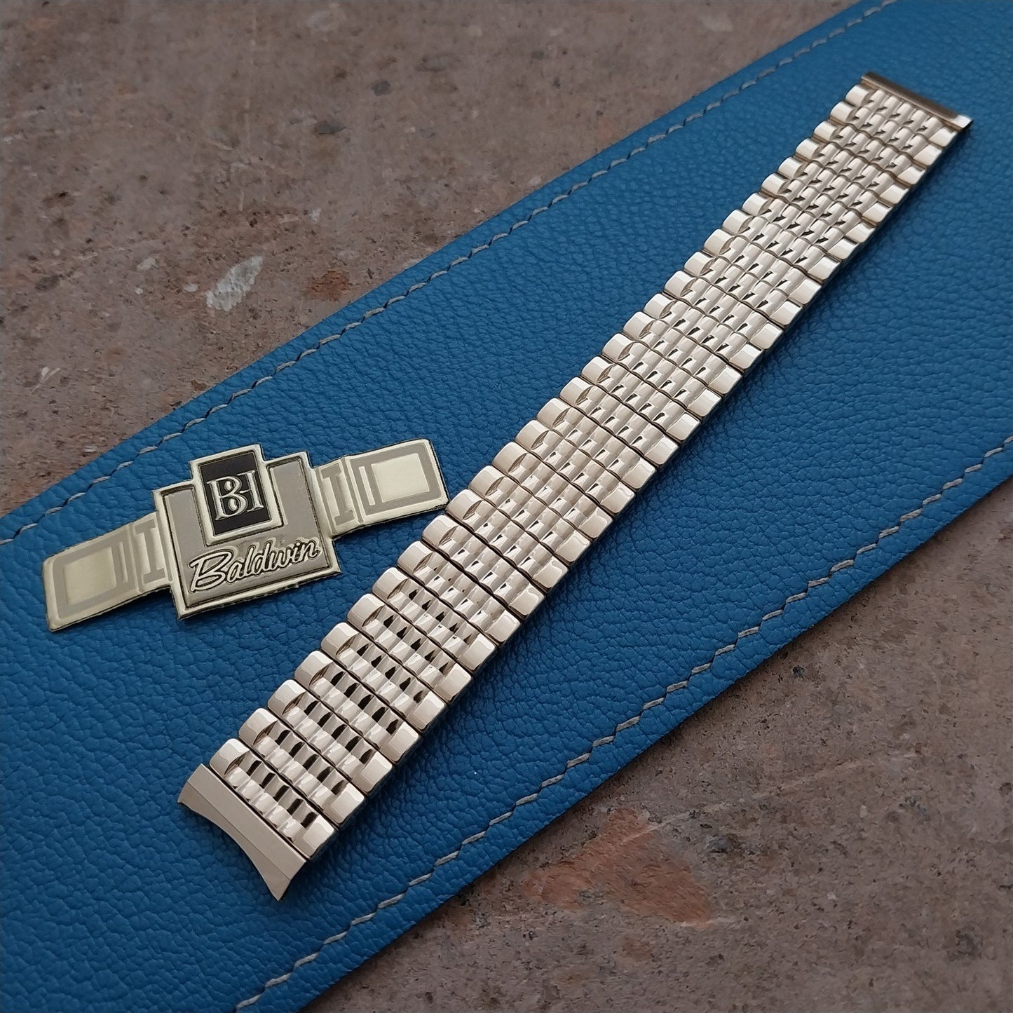 17.2mm 10k Gold-Filled Wide Baldwin USA nos 1960s Vintage Watch Band