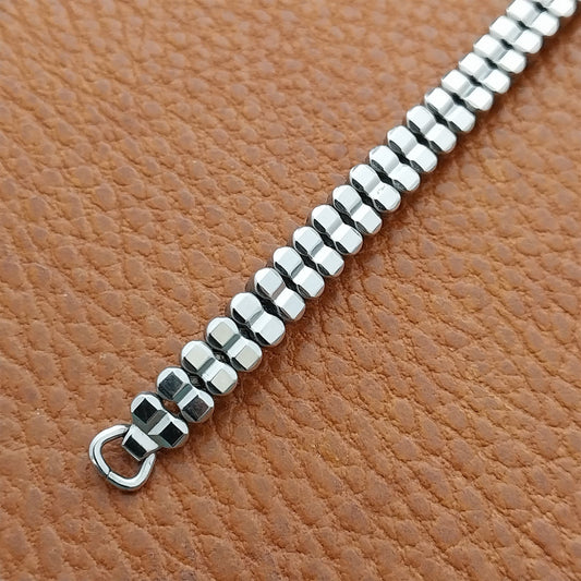 White Gold-Fill Ladies Pontiac Classic Stretch 1950s Vintage Cocktail Watch Band