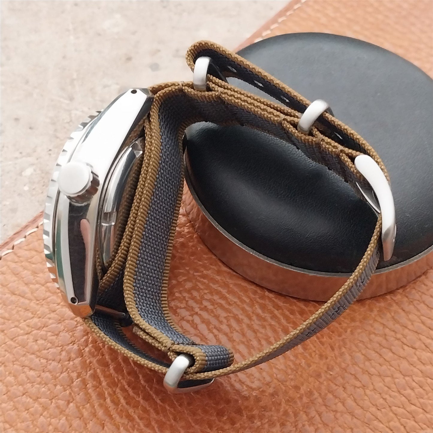 20mm Ribbed Striped Nylon Classic G10 Field Watch Strap