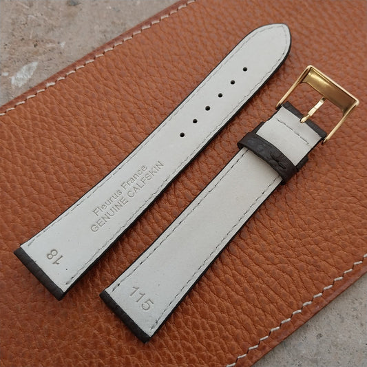 18mm Fleurus France Crushed Grain Calf Tapered 18/16 Watch Strap