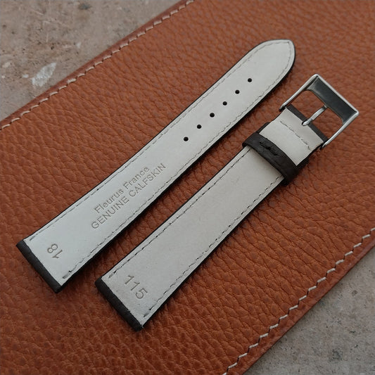 18mm Fleurus France Crushed Grain Calf Tapered 18/16 Watch Strap