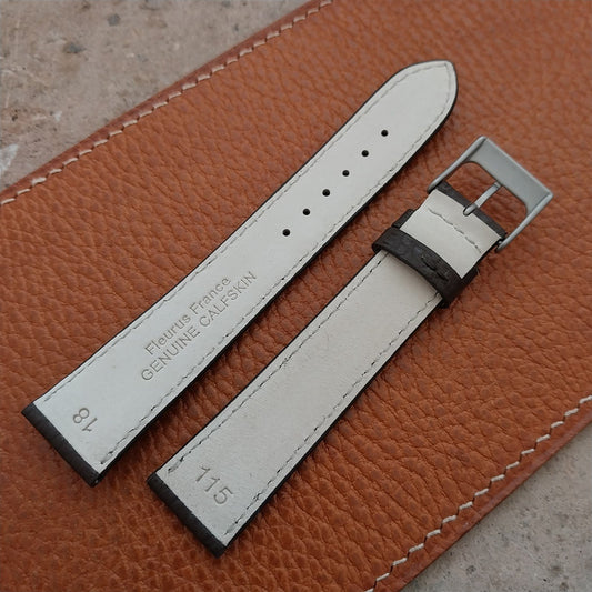 18mm Fleurus France Crushed Grain Calf Tapered 18/16 Watch Strap