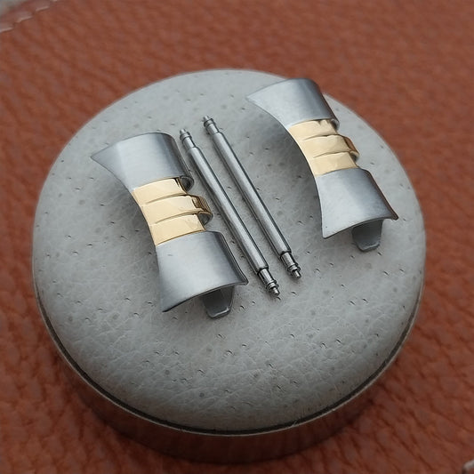 Invicta Stainless Steel & Gold Tone Jubilee Watch Band End Links