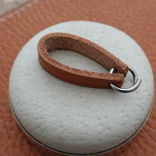 1/4" Russet Brown Saddle Leather Pocket Watch Chain Strap