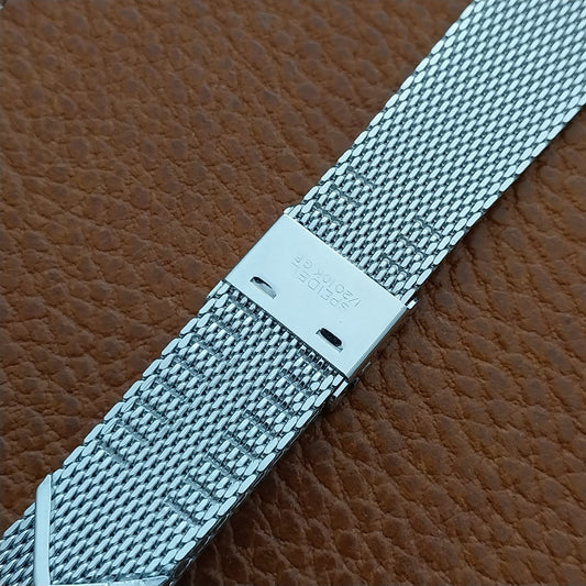 Vintage 18mm White Gold-Filled Mesh Speidel Classic 1960s-1970s Watch Band
