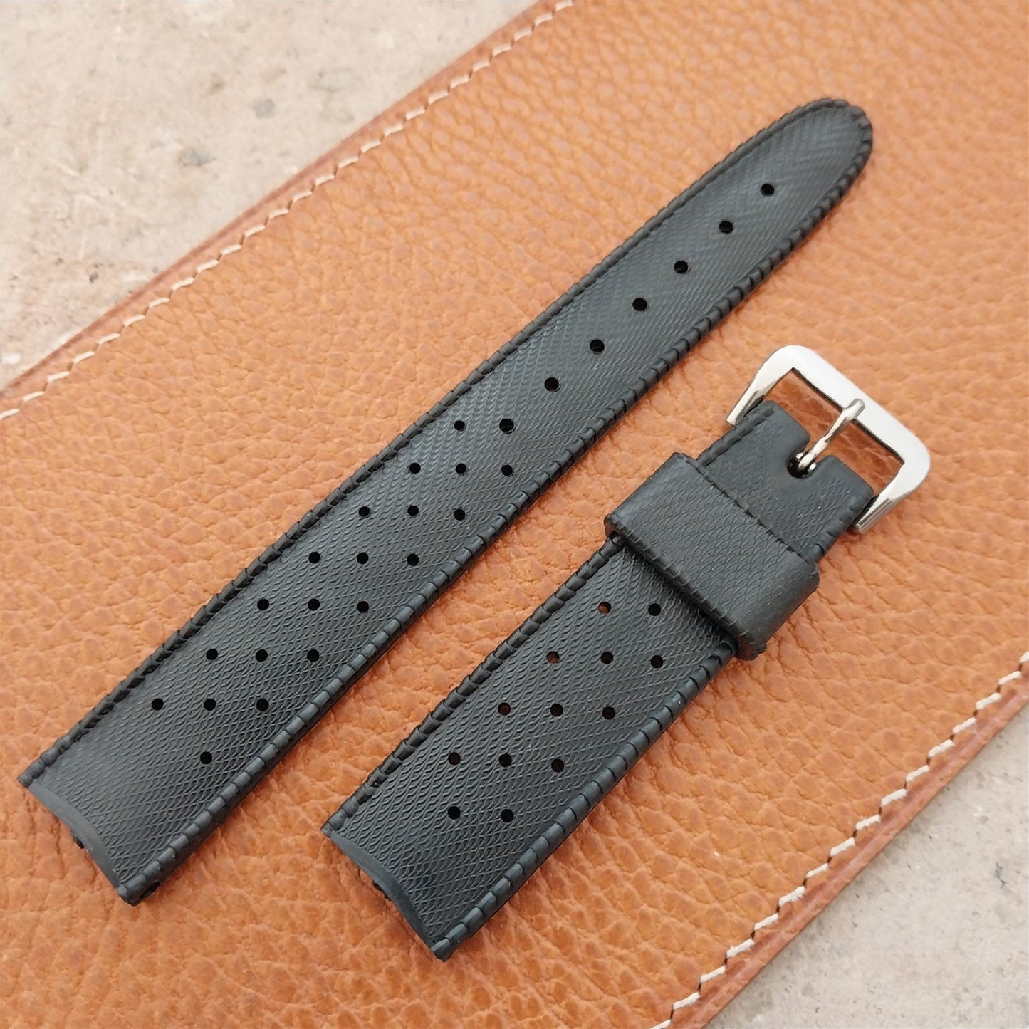 18mm SUB Swiss Perforated Tropical Unused 1960s Vintage Dive Watch Strap