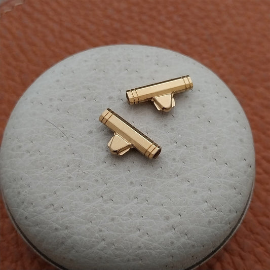 12.5mm Gold-Tone Single-Lug to Spring Bar Vintage Watch Band Adapters