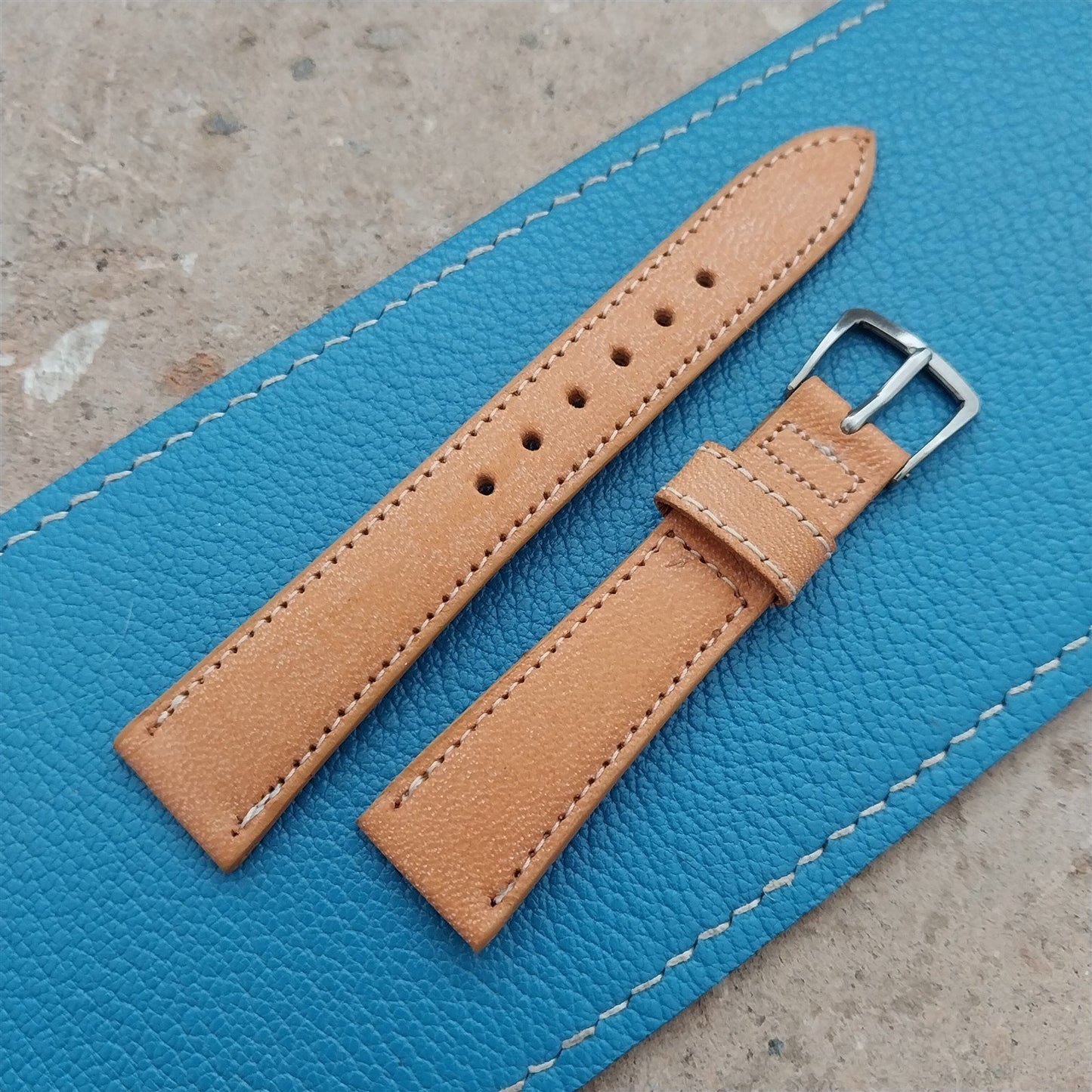 16mm Hadley-Roma USA English Bridle Leather Vintage Watch Strap